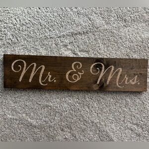 Brown Mr. & Mrs. Wooden Wall Decor